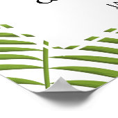 トロピッエレガントク結婚ウェルカム徴候 |葉 ポスター (角)