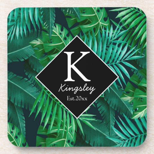 トロピッエレガントク葉の姓 コースター (正面)