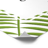 トロピッエレガントク葉・ゲストブック結婚の徴候 ポスター (角)