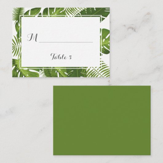 トロピッエレガントク離れのカードを置く プレイスカード (正面/裏面)