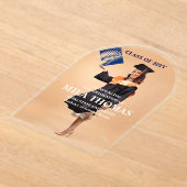 トロピッエレガントク離れ卒業写真アクリルイン アクリル招待状 (レイダウン)