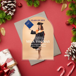 トロピッエレガントク離れ卒業写真アクリルイン アクリル招待状