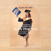 トロピッエレガントク離れ卒業写真アクリルイン アクリル招待状 (正面)