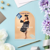 トロピッエレガントク離れ卒業写真アクリルイン アクリル招待状 (インサイチュ (ウェディング))