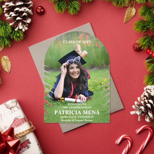 トロピッエレガントク離れ卒業写真 アクリル招待状 (インサイチュ (クリスマス))