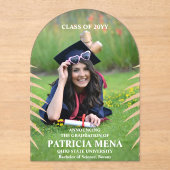 トロピッエレガントク離れ卒業写真 アクリル招待状 (正面)