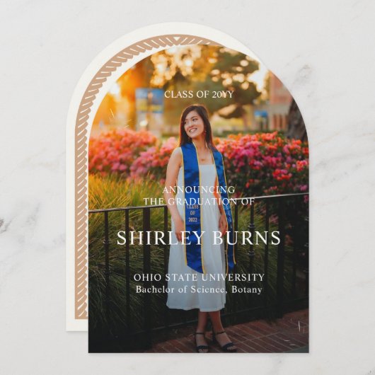 トロピッエレガントク離れ卒業写真 招待状 (正面/裏面)