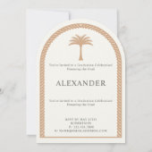 トロピッエレガントク離れ卒業写真 招待状 (裏面)