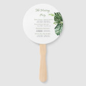 トロピッエレガントク・グリーン葉モンテラ結婚ズ ハンドファン (裏面)