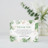 トロピッエレガントク・グリーン&金ゴールド悔やみや弔慰 サンキューカード (スタンド正面)