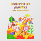 トロピッカスタマイズクフィッシュ水族館ショップラージフロント ウィンドウサイン (シート)