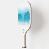 トロピッカッコいいクパームツリーブルーグラディエントカスタム ピックルボールラケット (左)