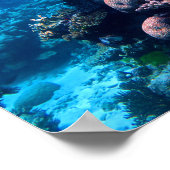 トロピッカラフルカルサンゴ礁 ポスター (角)