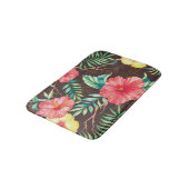 トロピッカラフルクの花の背景(暗) バスマット (アングル)