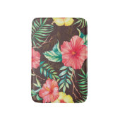 トロピッカラフルクの花の背景(暗) バスマット (正面縦)