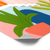 トロピッカラフルクアパートメントイラストレーションアクールート ポスター (角)