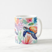 トロピッカラフルクサチュトル海海洋生物 コーヒーマグカップ (正面右)