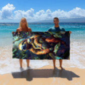 トロピッカラフルクスロース&ベビービーチタオル ビーチタオル