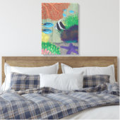 トロピッカラフルクフィッシュ絵画キャンバスプリント キャンバスプリント (インサイチュ (寝室))