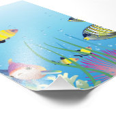 トロピッカラフルクフィッシュ&バブル フォトプリント            (角)