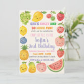 トロピッカラフルクフルーツ誕生日招待状 招待状 (スタンド正面)