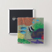 トロピッカラフルク絵を描フィッシュのボタン 缶バッジ (正面&裏面)