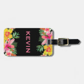 トロピッカラフルク花ブーケ ラゲッジタグ (正面横)