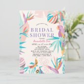 トロピッカラフルク葉オウムブライダルシャワー 招待状 (スタンド正面)