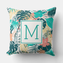 トロピッカラフルク葉コラージモノグラム