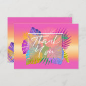 トロピッカラフルク葉サンセットID575 サンキューカード (正面/裏面)