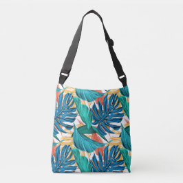トロピッカラフルク葉・エキゾチック・パターン・デザイン クロスボディバッグ