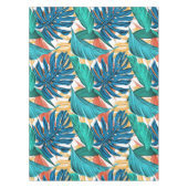 トロピッカラフルク葉・エキゾチック・パターン・デザイン テーブルクロス (正面)