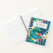 トロピッカラフルク葉・エキゾチック・パターン・デザイン ノートブック (内部)