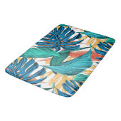 トロピッカラフルク葉・エキゾチック・パターン・デザイン バスマット (アングル)