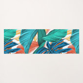 トロピッカラフルク葉・エキゾチック・パターン・デザイン ヨガマット (裏面(横))