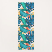 トロピッカラフルク葉・エキゾチック・パターン・デザイン ヨガマット (正面)