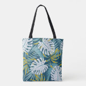 トロピッカラフルク葉・オリジナル・抽象芸術・パター トートバッグ (裏面)