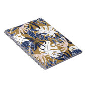 トロピッカラフルク葉・オレンジ背景 ノートブック (右側)