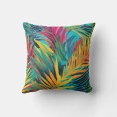 トロピッカラフルク離れのヤシの葉 クッション (裏面)