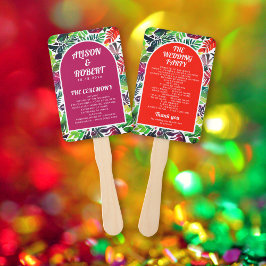 トロピッカラフルク離れ・アーチウェディングプログラム ハンドファン