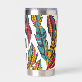 トロピッカラフルク離れ・パターン・モノグラム 保温保冷タンブラー (背面)