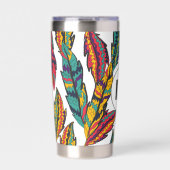 トロピッカラフルク離れ・パターン・モノグラム 保温保冷タンブラー (正面)