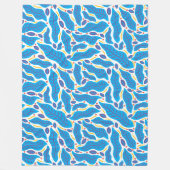 トロピッカラフルク青葉ドードル フリースブランケット (正面)