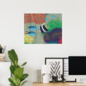 トロピッカラフルク魚絵を描のポスター ポスター (ホームオフィス)