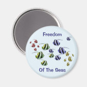 トロピッカラフルク魚遊泳用フリーマグネット マグネット (正面/裏面)