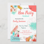 トロピッカラフルク・ウィークエンドの観光パーティー 招待状 (正面)