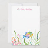 トロピッカラフルク・フィッシュ・ウォーター・カラー ノートカード (正面)