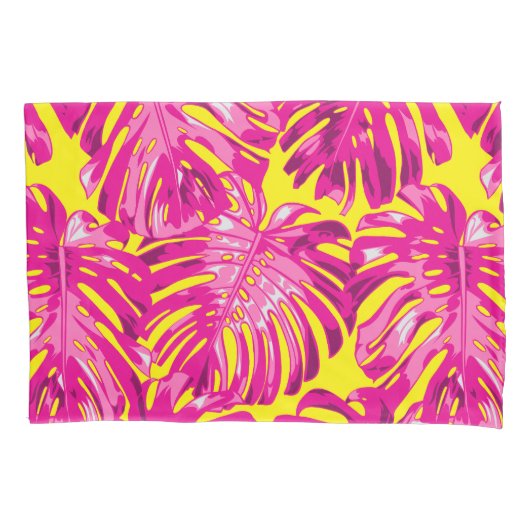 トロピッガーリークピンクイエローパ離れーム 枕カバー (正面左)