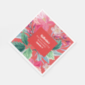 トロピックその熱いオレンジ色のバチェロレッテ スタンダードランチョンナプキン (角)