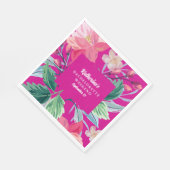 トロピックのようなホットピンクバチェロレッテ スタンダードランチョンナプキン (角)
